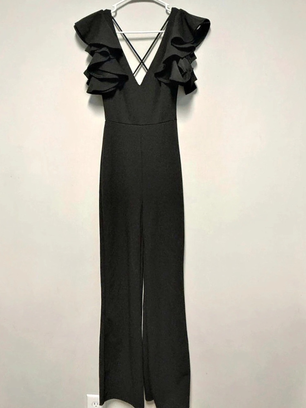 Black Ruffle Jumpsuit